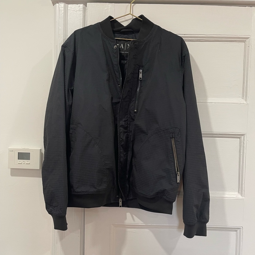 A/X Armani Exchange Men's Black Bomber Jacket